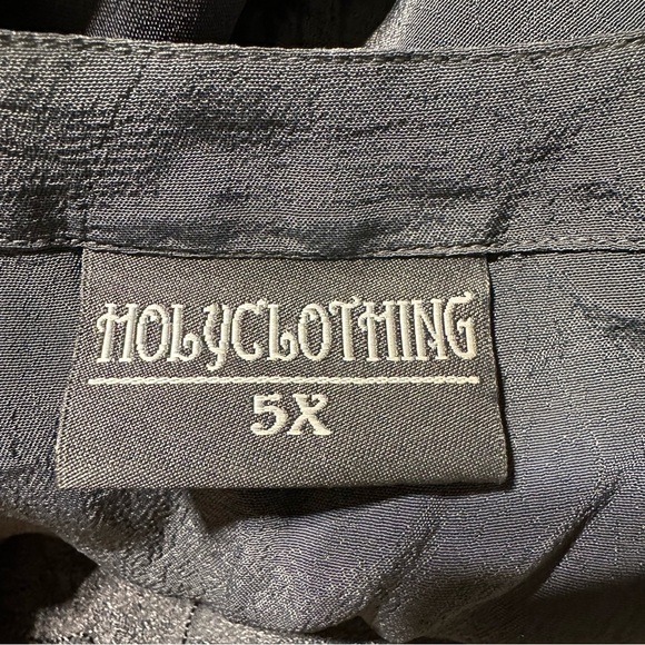 HOLYCLOTHING Black Gothic Fairycore Boho Ethereal Lace Dress 5X - Picture 12 of 12